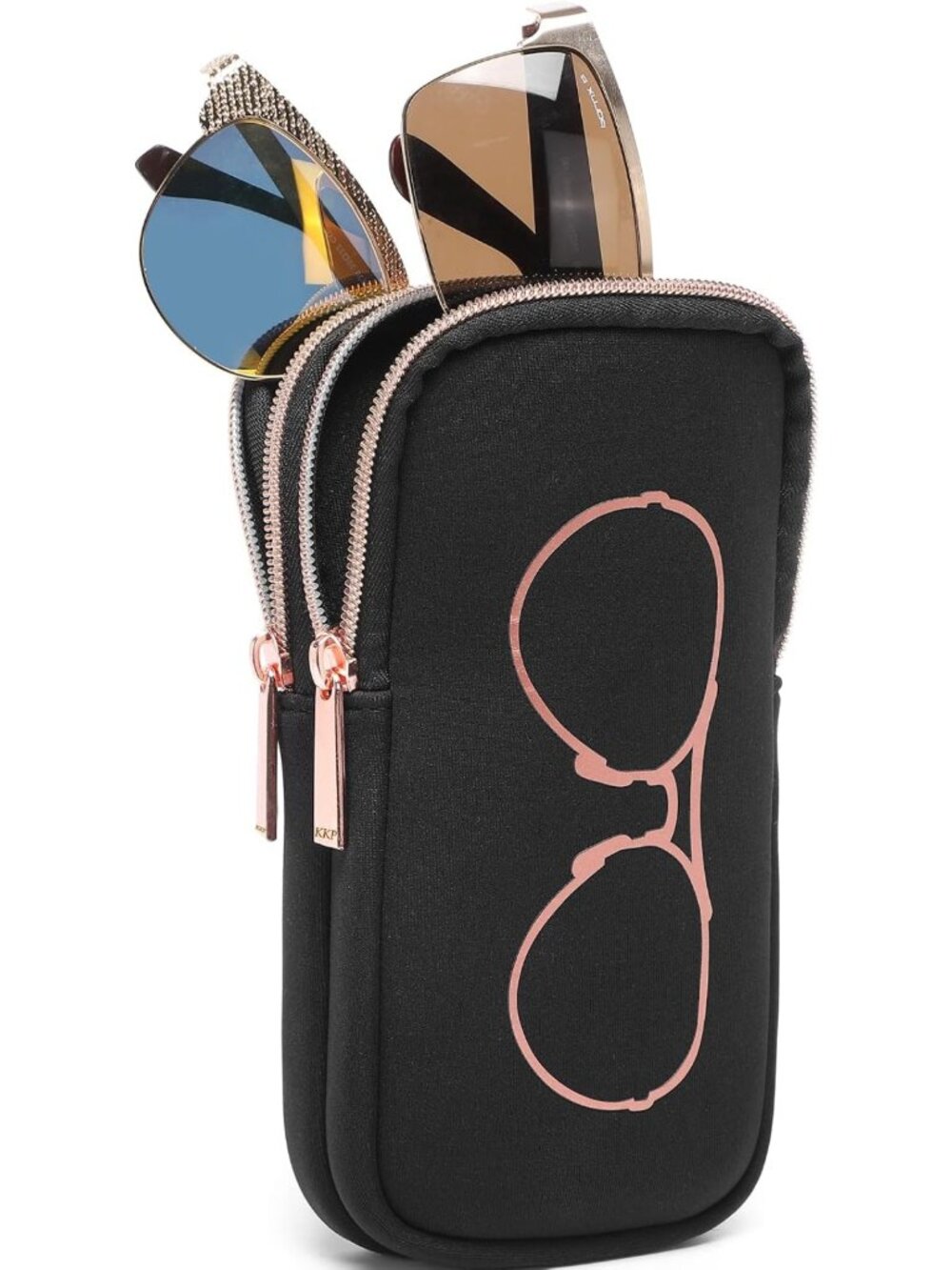 Stylish Double Eyeglass Case | Sunglasses Holder with 2 Compartments for Travel